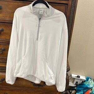 Nike White Half-Zip Sweatshirt